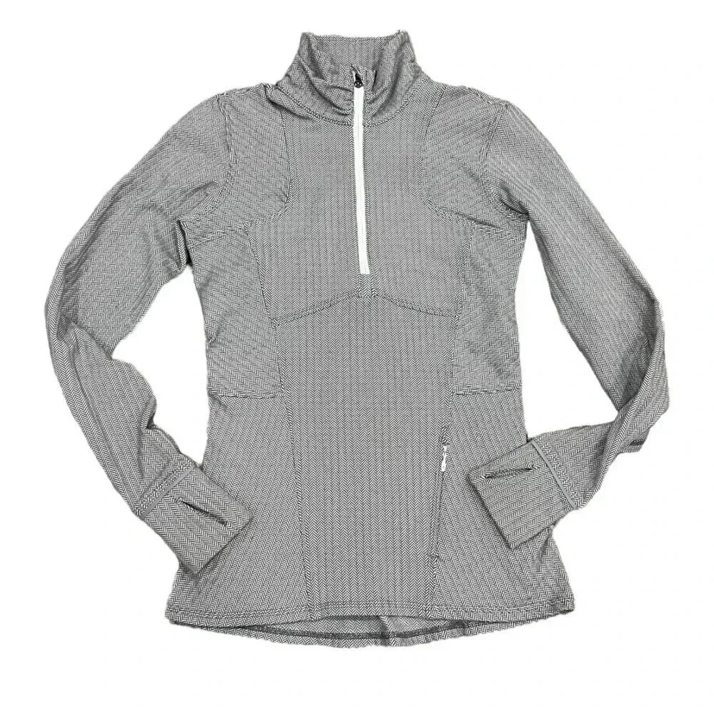 Lululemon Gray Kanto Catch Me Herringbone Half Zip Jacket 4